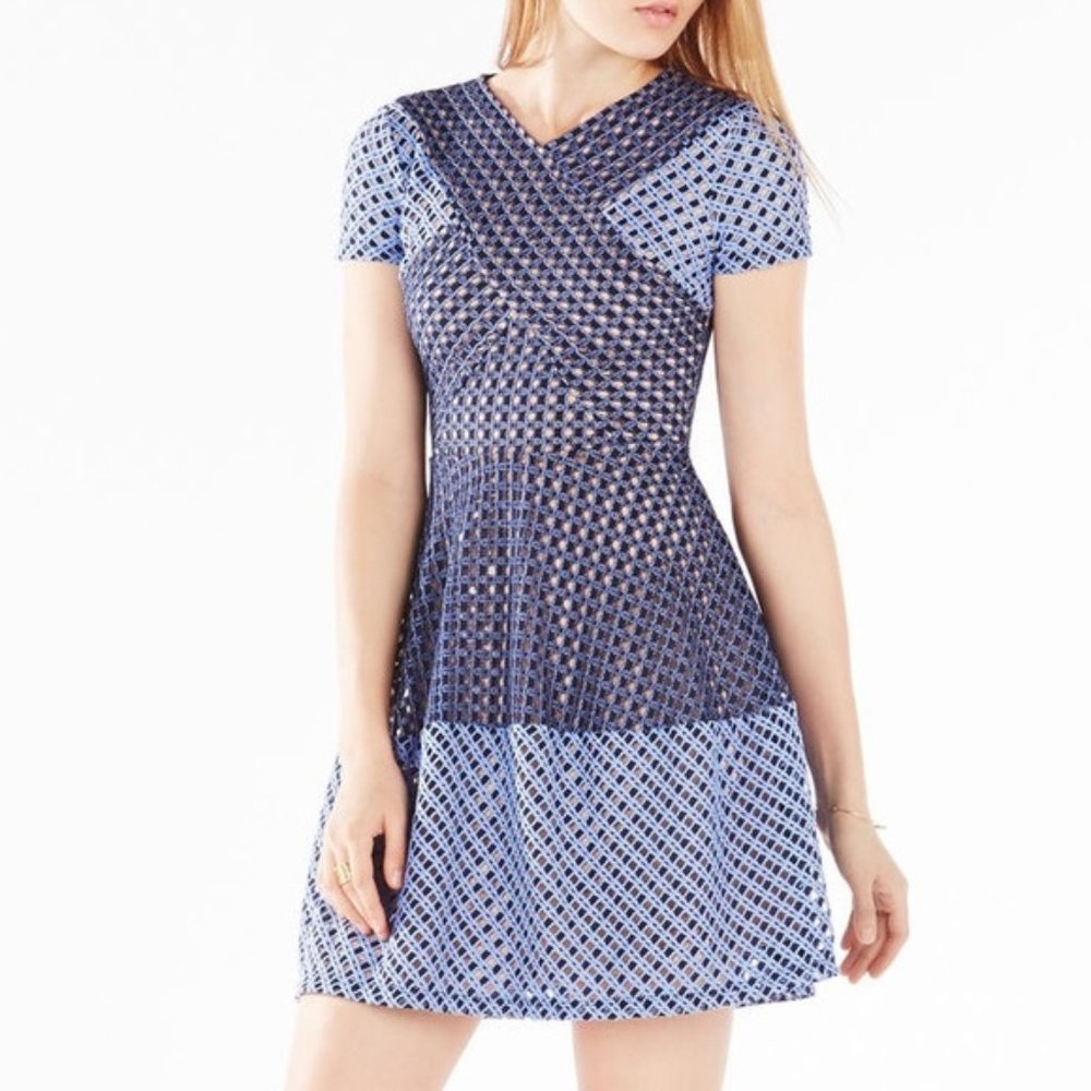 BCBG ‘Elyze’ Lace Blocked Dress